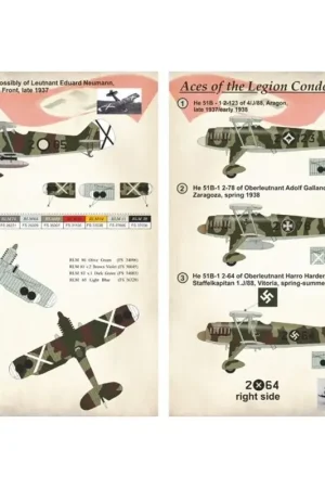 Sticker Aces of the Legion Condor Part-1 Decal Direct Verzonden