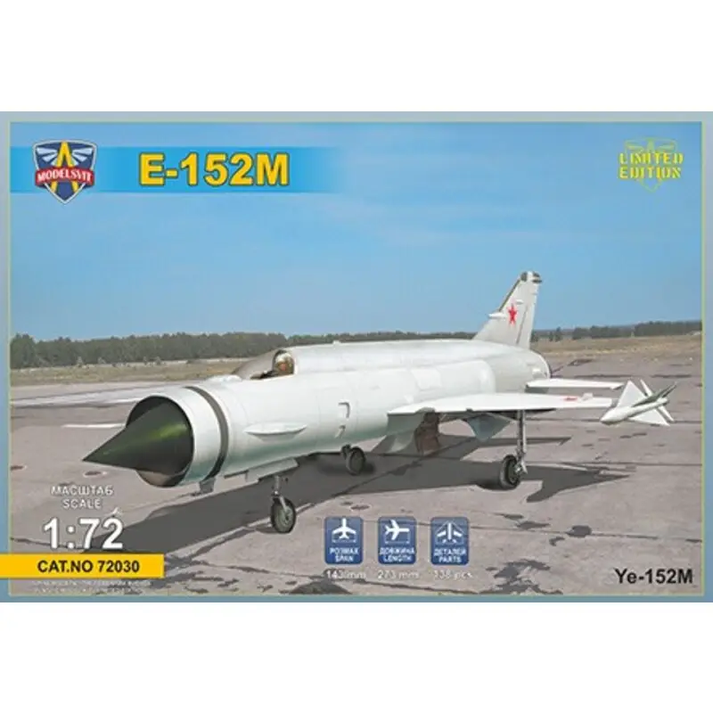 Speciale Aanbieding Mikoyan-Gurevich Ye-152MThe kit includes:138 pcs;photo-etched plate;few variants of the wingtips;additional canard forewings;adh