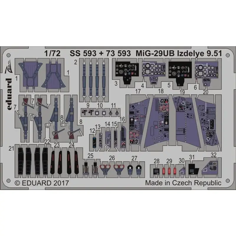 Flitsaanbieding Mikoyan MiG-29UB Izdelye 9.51 (designed to be used with Trumpeter kits) Accessoire