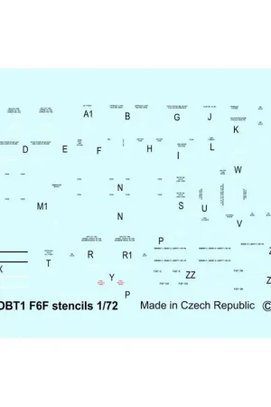 Betaalbaar Sticker Grumman F6F-3/F6F-5 Hellcat stencils Decal