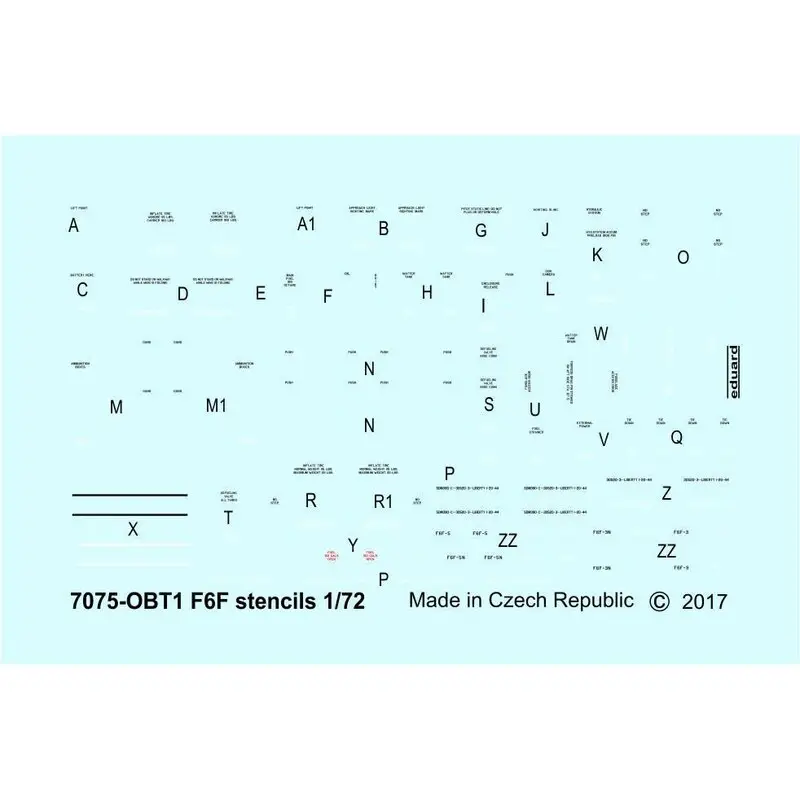 Betaalbaar Sticker Grumman F6F-3/F6F-5 Hellcat stencils Decal