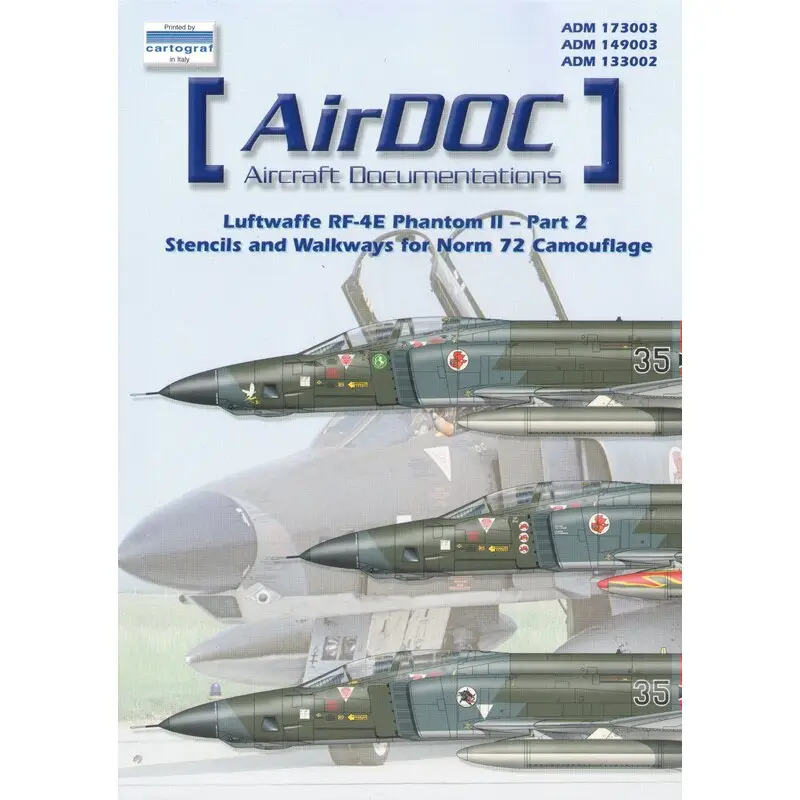 Sticker stencils for the McDonnell RF-4E Phantom in Norm 72 camo Decal Hete Deal