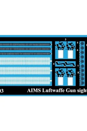 Voordeelprijs Luftwaffe Gun sights', containing 4x VE covered and 4x uncovered VE sights for MG 81 / 131, 2x V41 sights for MG FF / MF 151 , 6