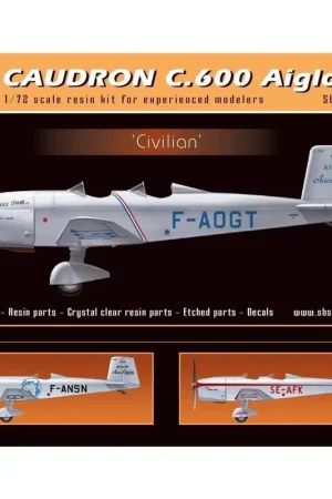 Caudron c.600 Aiglon 'Civilian' Schaalmodel Hoge Kwaliteit