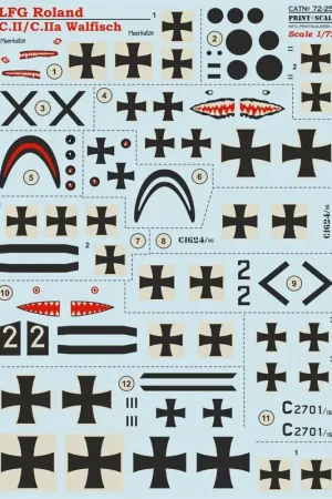 Sticker LFG Roland C.II / C.IIa Walfisch Decal Speciale Aanbieding