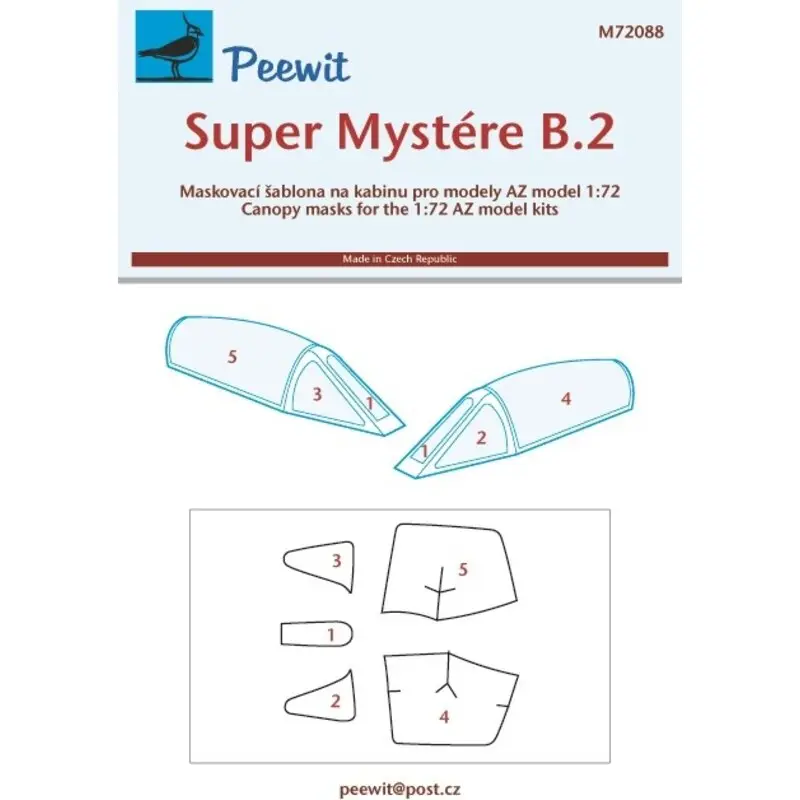 Super Mystere B.2 (ontworpen om te worden gebruikt in combinatie met AZ model kits) Accessoire Bestseller