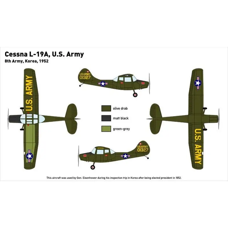 Express Levering Cessna O-1 BIRD DOG / USAF Korea Schaalmodel