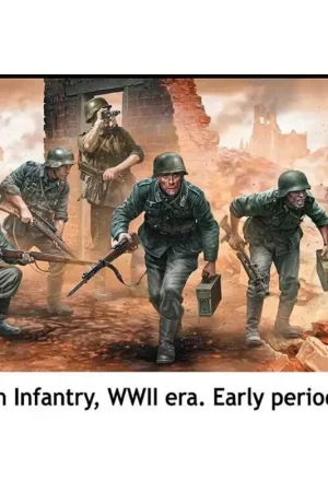 Voordeelprijs German Infantry WWII vroege periode (5 cijfers) Figuren
