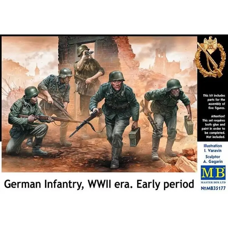 Voordeelprijs German Infantry WWII vroege periode (5 cijfers) Figuren