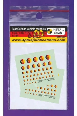 Weekendaanbieding Oost-Duitse leger voertuig roundels, 2 sets Decal