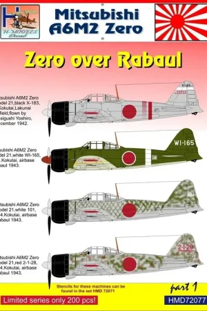 Sticker Mitsubishi A6M2 'Zero' over Rabaul, Pt.1 Decal Direct Verzonden