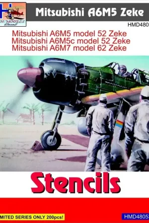 Sticker Mitsubishi A6M5 Zeke stencils Decal Aanbieding