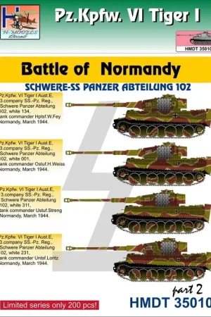 Veilige Betaling Pz.Kpfw.VI Tiger I Slag om Normandië (Schwere SS-Pz. Abt.102), Pt.2 Decal