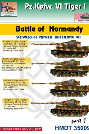 Beperkte Voorraad Pz.Kpfw.VI Tiger I Slag om Normandië (Schwere SS-Pz. Abt.101), Pt.1 Decal