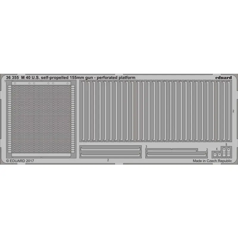 155mm Gun M40 US Zelfrijdende - geperforeerde platform (ontworpen om te worden gebruikt in combinatie met Tamiya kits) april rel Beperkt Aanbod