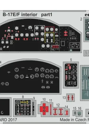 Boeing B-17E / F interieur (ontworpen om te worden gebruikt in combinatie met Hong Kong Model kits) Fabrieksprijs
