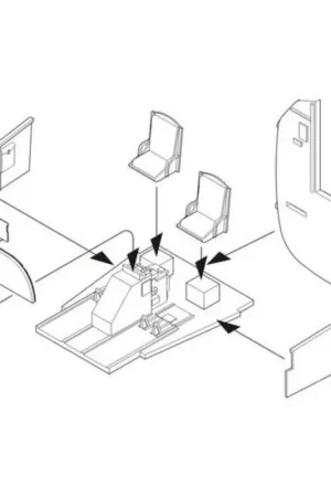 Beperkte Voorraad Geconsolideerde B-24D / B-24J Liberator - Cockpit set (ontworpen om te worden gebruikt in combinatie met Hasegawa kits) Set best