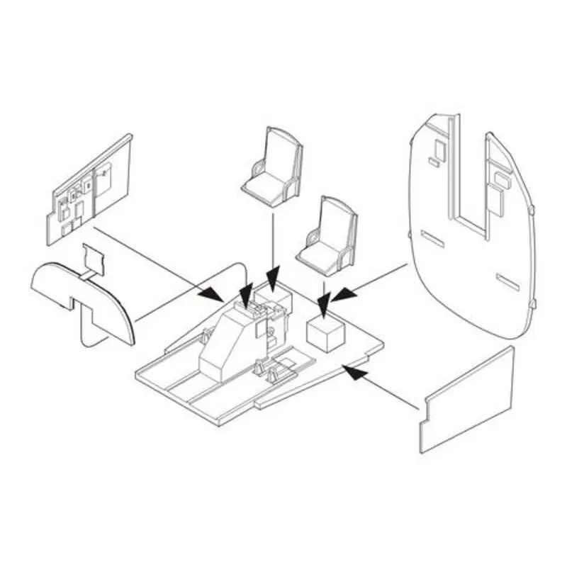 Beperkte Voorraad Geconsolideerde B-24D / B-24J Liberator - Cockpit set (ontworpen om te worden gebruikt in combinatie met Hasegawa kits) Set best