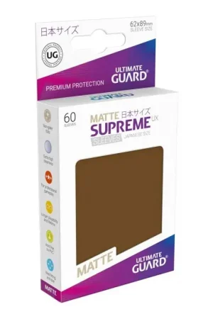 Ultimate Guard Supreme UX Sleeves Japanese Size Matte Brown (60) Tijdelijk Beschikbaar