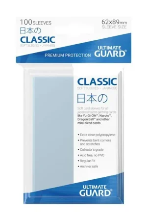 Fabrieksprijs Ultimate Guard Classic Soft Sleeves Japanese Size Transparent (100)