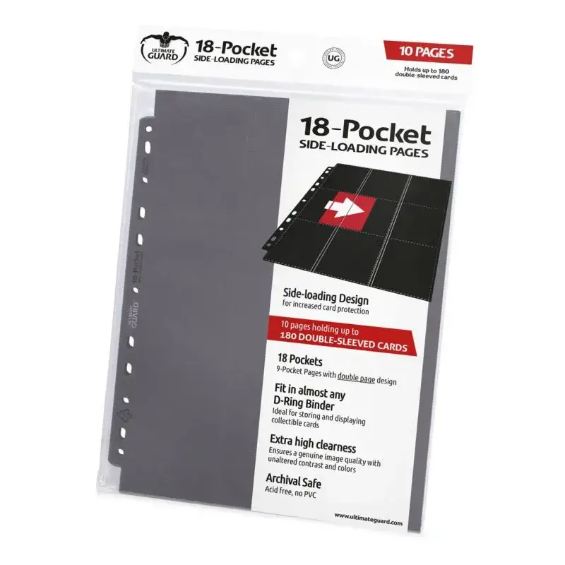 Rechtstreeks Van De Fabrikant Ultimate Guard 18-Pocket Pages Side-Loading Grey (10)