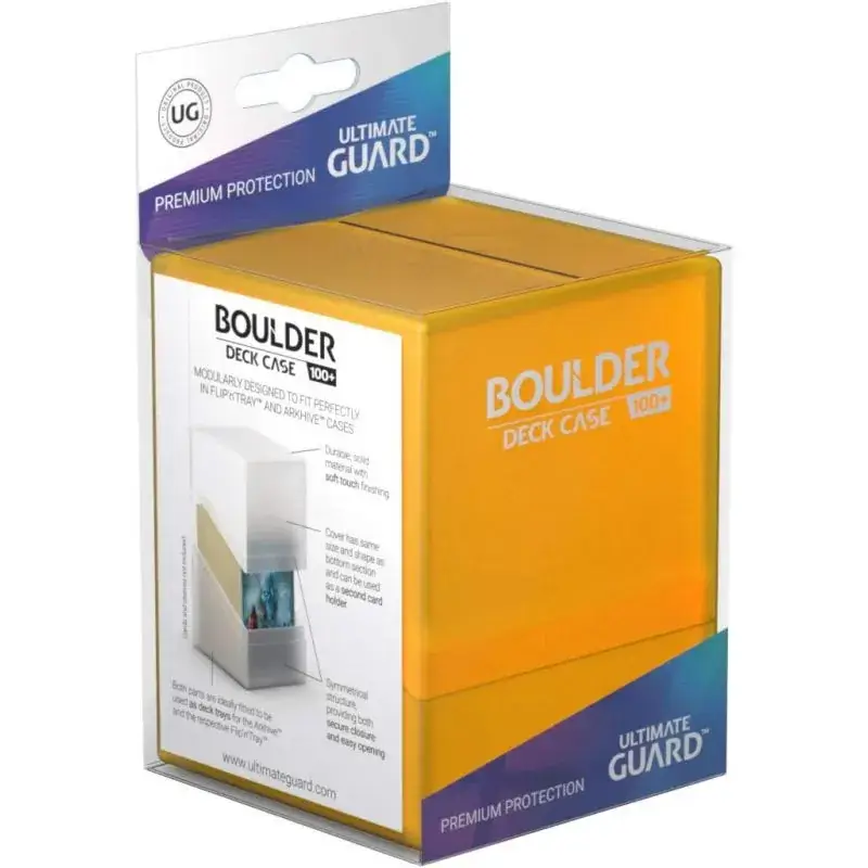 Ultimate Guard Boulder Deck Case 100+ Standard Size Amber Bestel Nu