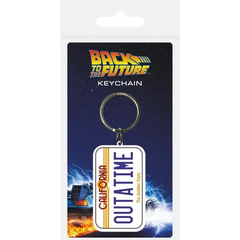 Alleen Vandaag Back to the Future Rubber Keychain License Plate 6 cm Sleutelhanger