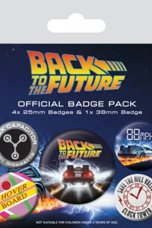 Alleen Vandaag Back to the Future Pin Badges 5-Pack DeLorean
