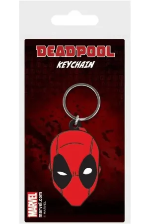 Marvel Comics Rubber Keychain Deadpool Face 6 cm Sleutelhanger Superprijs