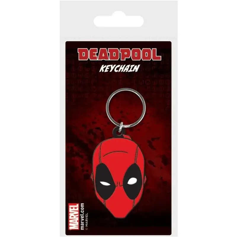 Marvel Comics Rubber Keychain Deadpool Face 6 cm Sleutelhanger Superprijs