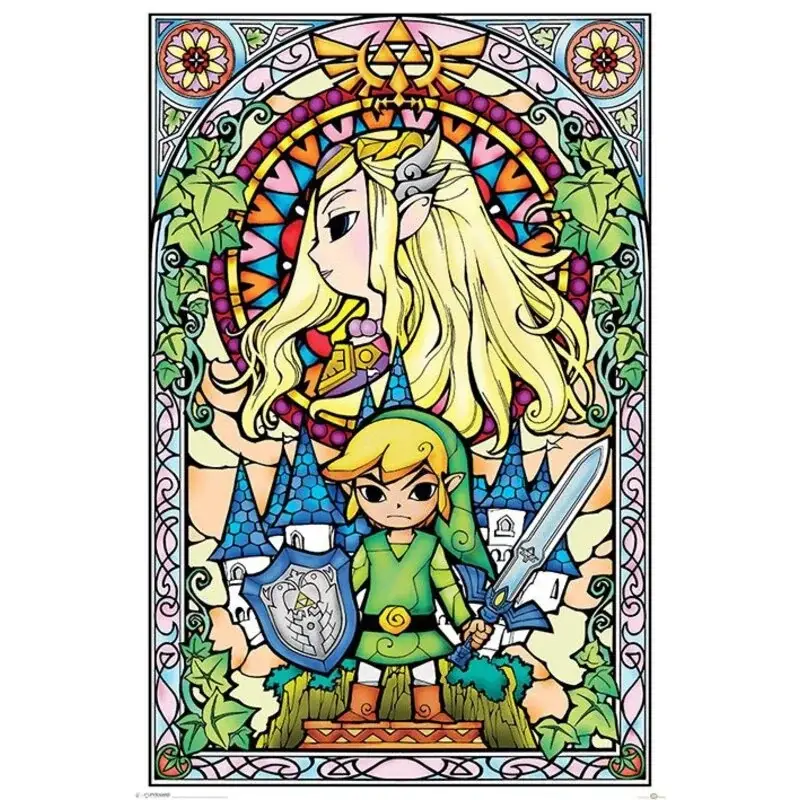 Legend of Zelda Poster Pack Stained Glass 61 x 91 cm (5) Hete Deal
