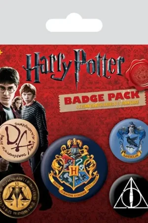 Harry Potter Pin Badges 5-Pack Hogwarts Hoge Kwaliteit