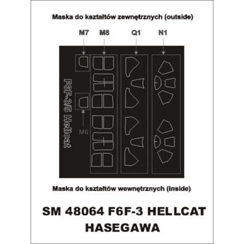 Laatste Versie Grumman F6F-3 Hellcat (exterior and interior) (designed To Be Farming with Hasegawa kits)
