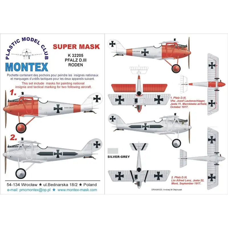 Pfalz D.III 3 insignia masks (designed to Be Farming with RODEN kits) Accessoire Beperkte Voorraad