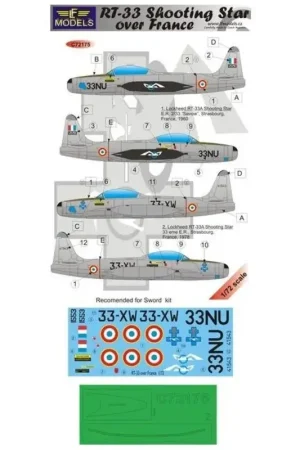 Sticker RT-33 Shooting Star over France (designed To Be Farming with Sword kits) Gereduceerde Prijs