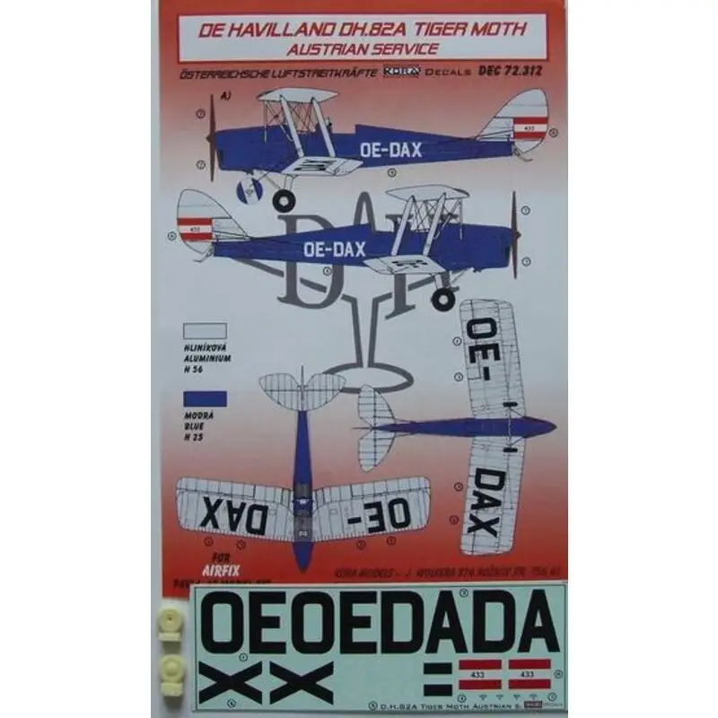 de Havilland Tiger Moth DH.82A Austrian Service (designed to Be Farming with Airfix, Pavla Models and AZ Model kits) Gereduceerde Prijs