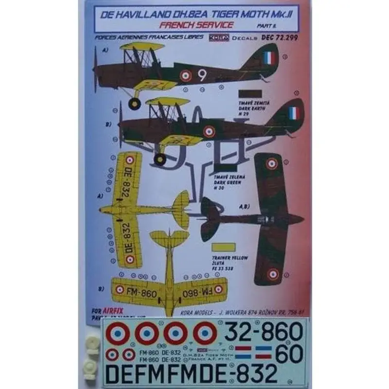de Havilland Tiger Moth DH.82A French Service (designed to Be Farming with Airfix, Pavla Models and AZ Model kits) Speciale Aanbieding