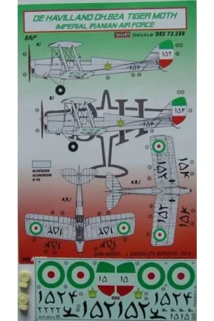 de Havilland Tiger Moth DH.82A Imperial Iranian Air Force (designed to Be Farming with Airfix, Pavla Models and AZ Model kits) Finale Uitverkoop