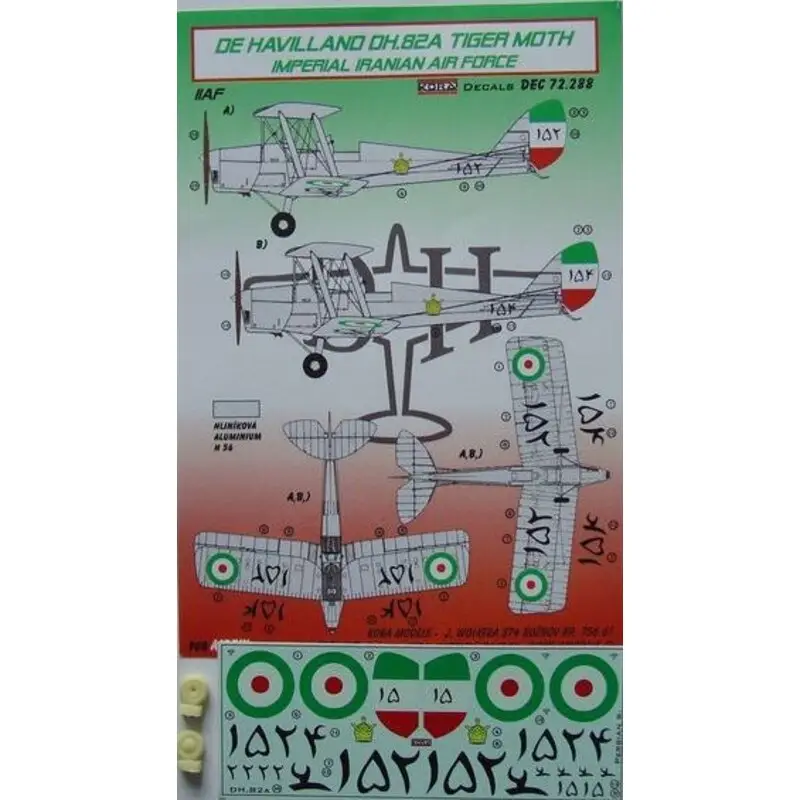 de Havilland Tiger Moth DH.82A Imperial Iranian Air Force (designed to Be Farming with Airfix, Pavla Models and AZ Model kits) Finale Uitverkoop