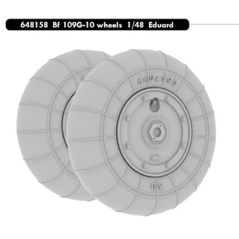 Messerschmitt Bf 109G-10 wheels (designed to Be Farming with Eduard kits) Wiel Alleen Vandaag