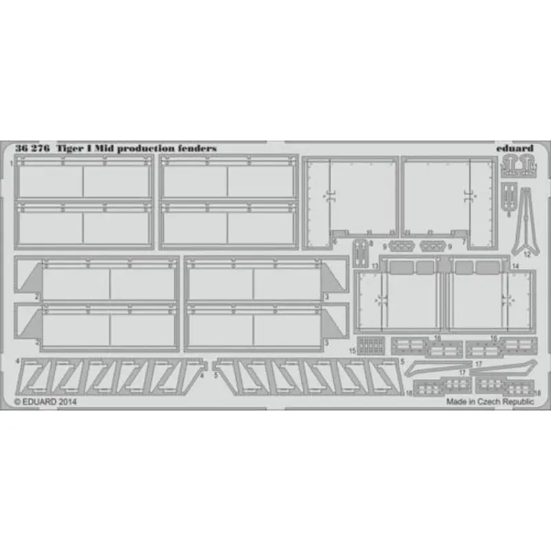tiger 1 mid prod.fender Schaalmodel Fabrieksprijs