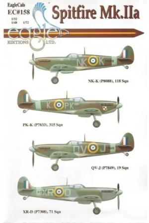 Sticker Supermarine Spitfire Mk.II Decal Meest Verkocht