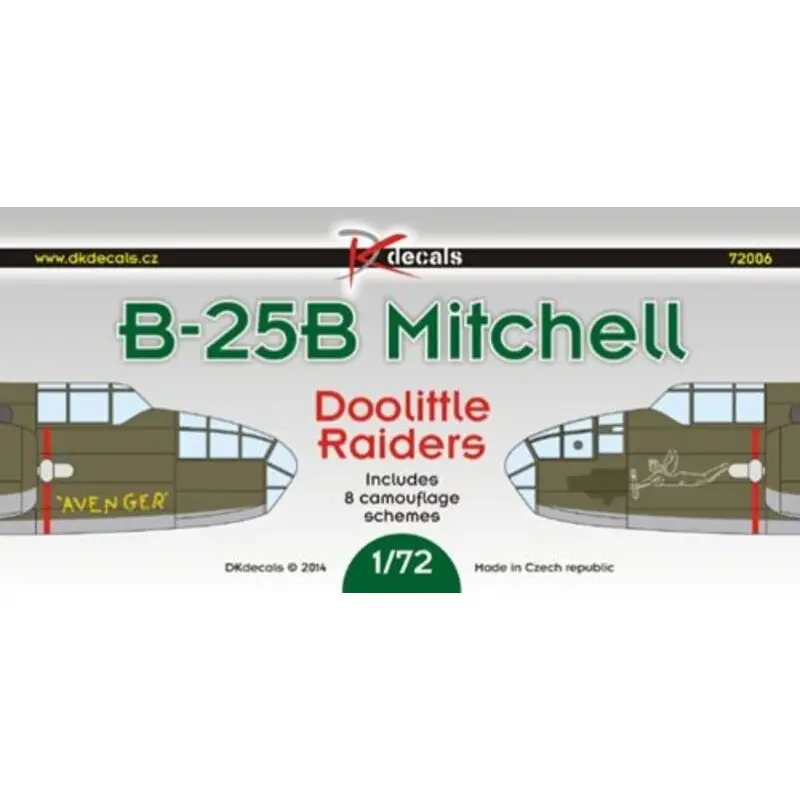 Sticker North American B-25B Mitchell - Doolittle Raiders (8 camo schemes) Decal Superprijs