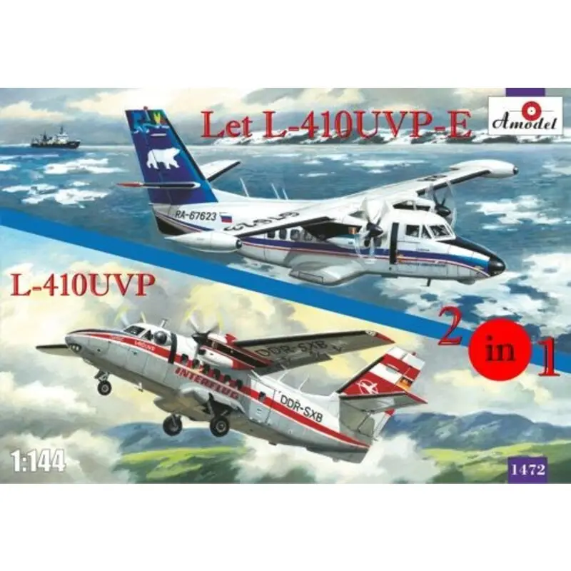 Let L & L-410UVP 410UVP-E (decals Interflug POLAR AVIATION) 2 aircrafts Schaalmodel Veilige Betaling