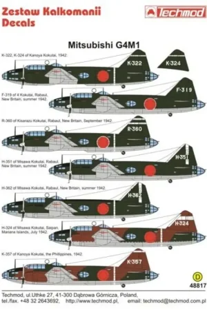 Koopje Sticker Mitsubishi G4M1 Betty Pt 2 Decal