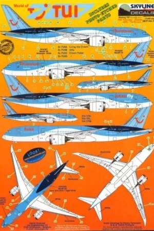 Sticker Boeing 787 Dreamliner for the TUI group (Thomson) 's (includes Photo-etch) Boeing B787 Dreamliner Laatste Versie