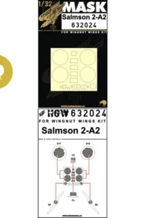 SALMSON 2-A2 - MASKS (designed to be used with Wingnut Wings kits) Accessoire Premium