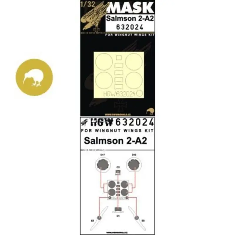SALMSON 2-A2 - MASKS (designed to be used with Wingnut Wings kits) Accessoire Premium