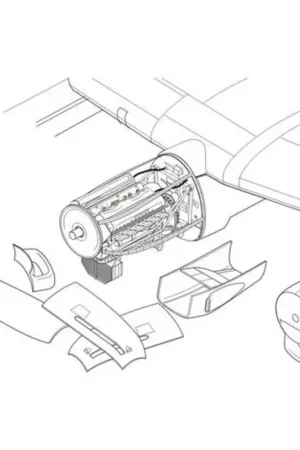 Uitverkoop Avro Lancaster Mk.I/III - ONE engine set (designed to be used with Airfix kits) Detailed set containing port inner engine instal