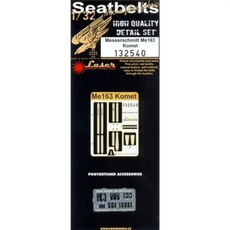 Finale Uitverkoop Messerschmitt Me 163 Komet Seat belts (designed to be used with Meng Models and Hasegawa kits)